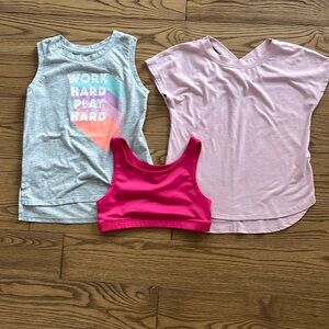Athletic Works shirt and sports bra bundle
